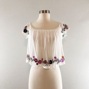 NWT Floral Off The Shoulder Top